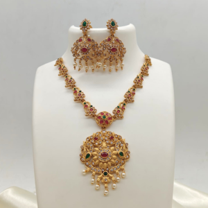 Gold Plated Jewellery set with earrings for Women